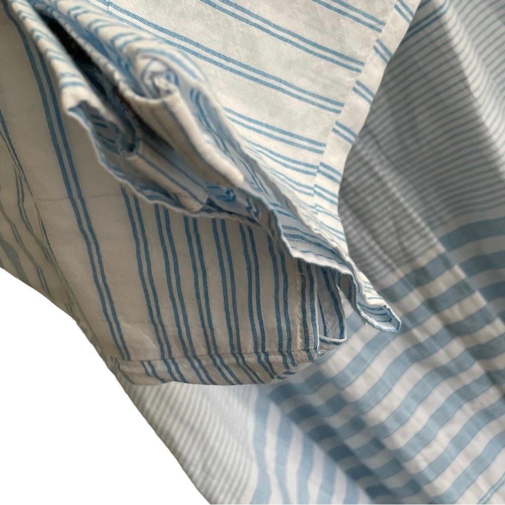 HABITAT Clothes to Live In Cotton Striped Oversized Blouse Blue White M - Picture 5 of 6
